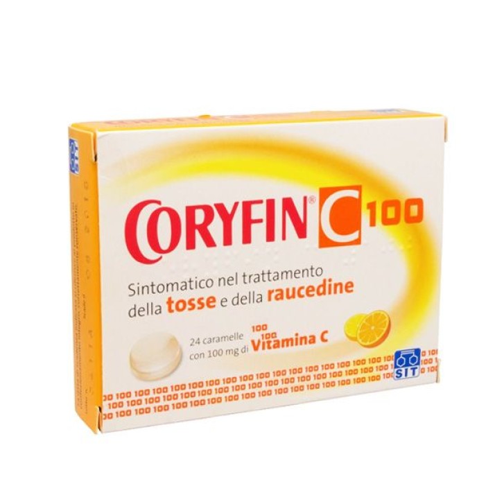 Coryfin C 100 Vitamina C 6,5 mg + 112,5 mg Tosse 24 Caramelle