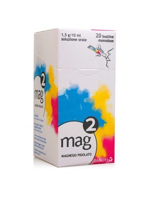 Mag2 con 1,5g Magnesio Pidolato Aroma Arancia 20 Bustine Orosolubili
