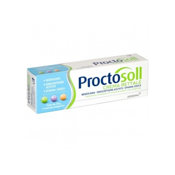 Proctosoll Crema Rettale contro Emorroidi Benzocaina 30 grammi
