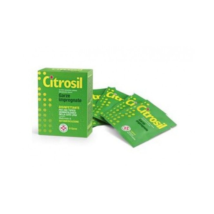 Citrosil Garze Disinfettanti Antibatteriche 0,175% Benzalconio Cloruro 8 pezzi