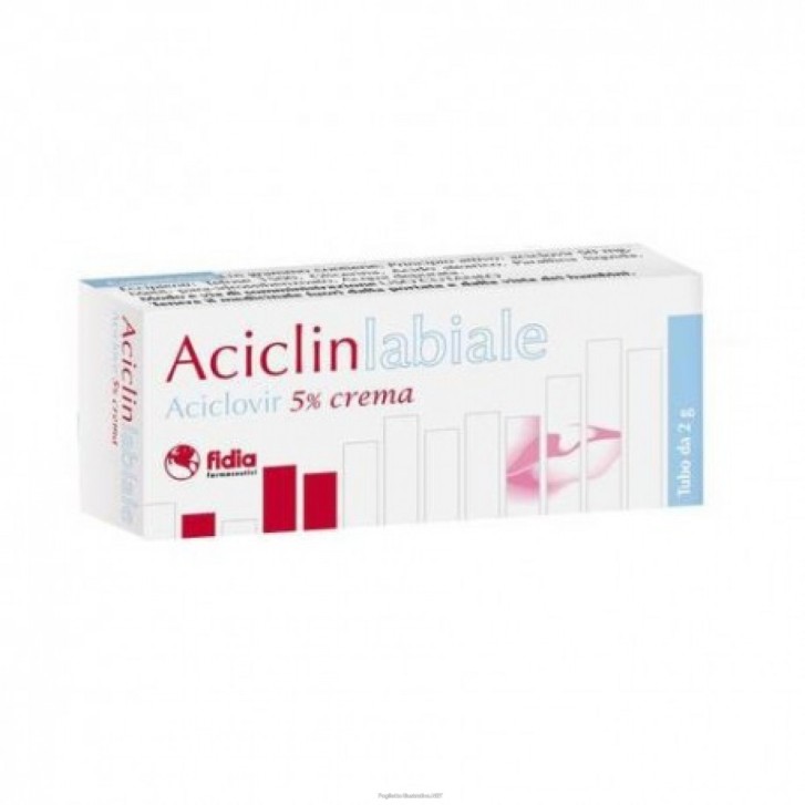 Aciclinlabiale Crema 5% Aciclovir Herpes Tubo 2 grammi