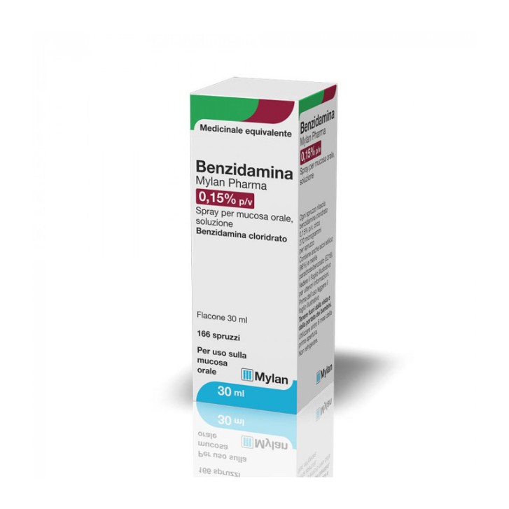 Benzidamina Mylan Spray per Mucosa Orale 30 ml