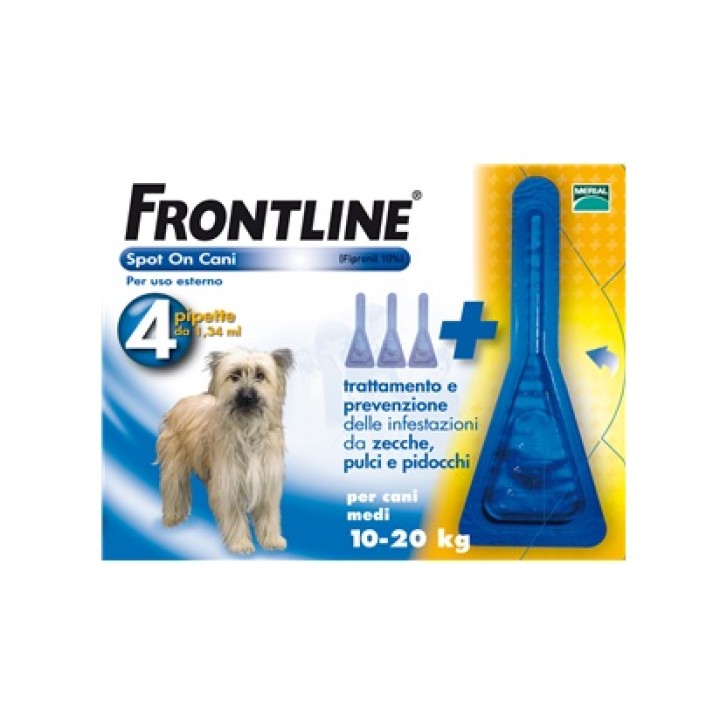 Frontline Soluzione Spot-On Cani Taglia Media 10-20 kg 4 Pipette