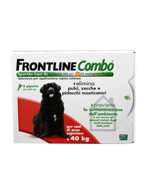 Frontline Combo Soluzione Spot-On Cani Taglia Molto Grande <40 kg 3 Pipette Monodose