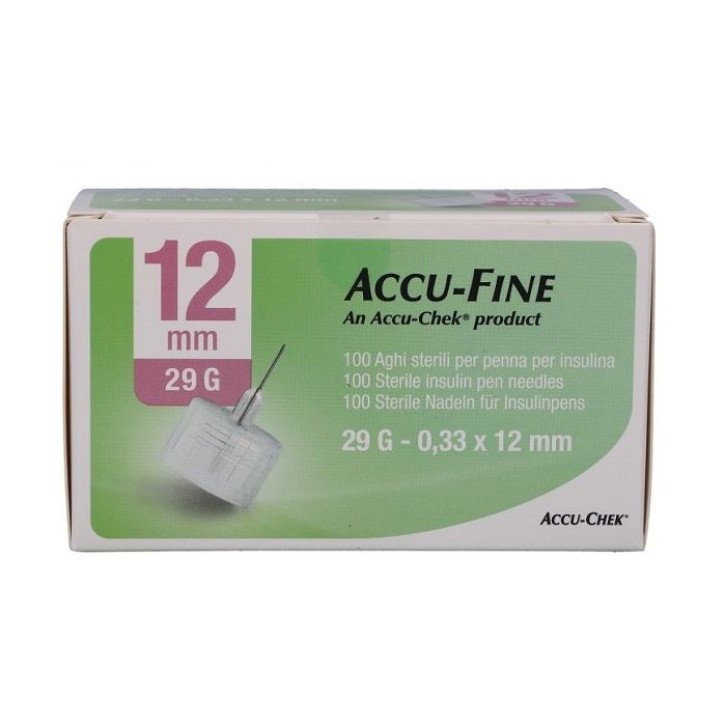 Accu-Chek Ago Accu-Fine G29 12 mm Ago per Penna Insulina 100 Pezzi