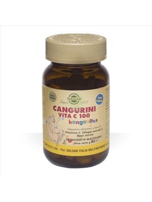 Solgar Cangurini Vita C 100 Integratore Vitamina C Bambini 100 Compresse Masticabili