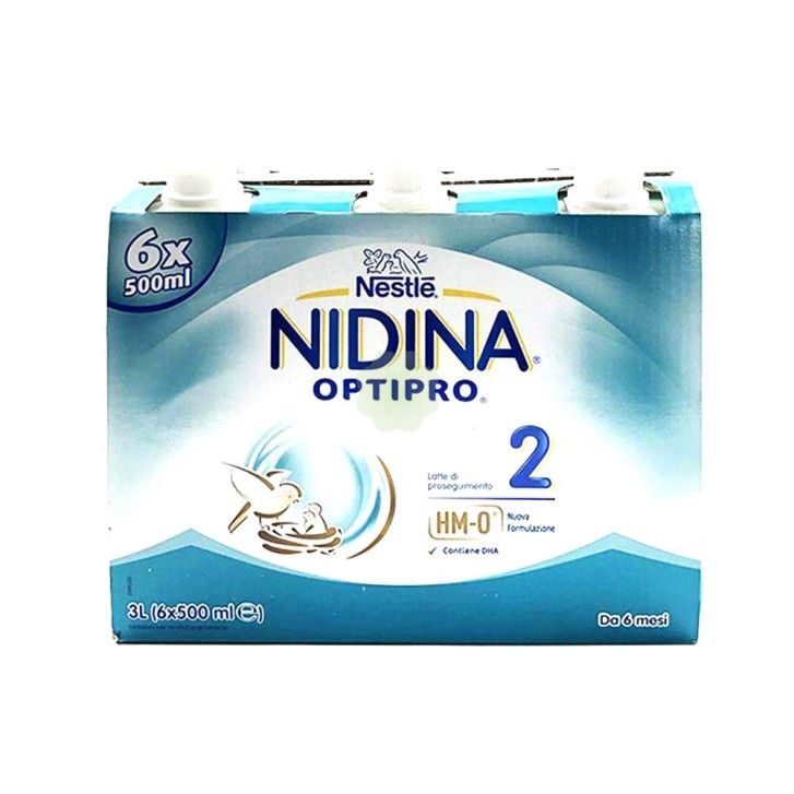 Nestle' Nidina 2 Latte Liquido 6 x 500 ml 