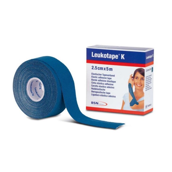Leukotape K Cerotto Elastico per Taping 5 x 2,5 cm Blu