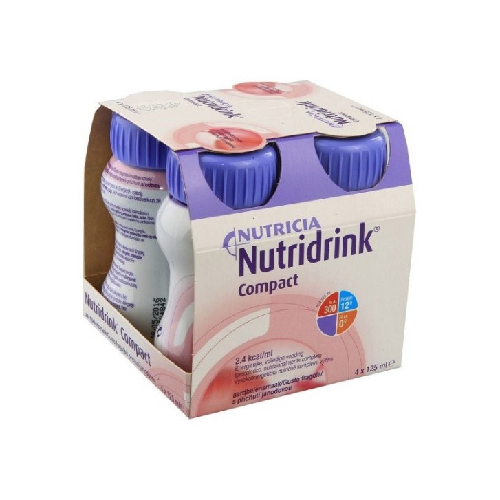 Nutridrink Compact Integratore Nutrizionale Gusto Fragola 4 x 125 ml