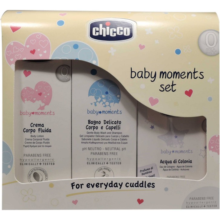 Chicco Trial Baby Set Moments 3 Cofanetto Colonia