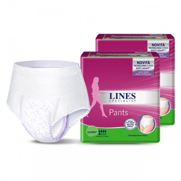 Lines Specialist Pants Discreet Assorbenti per Urina, Taglia L, 7 Pezzi :  : Salute e cura della persona