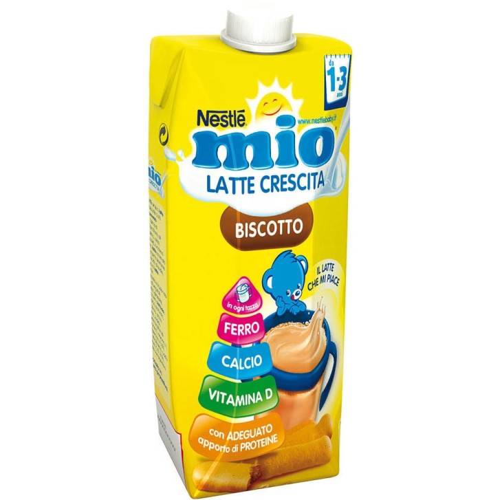 Nestle' Mio Latte Liquido per la Crescita Aromatizzato al Biscotto 500 ml