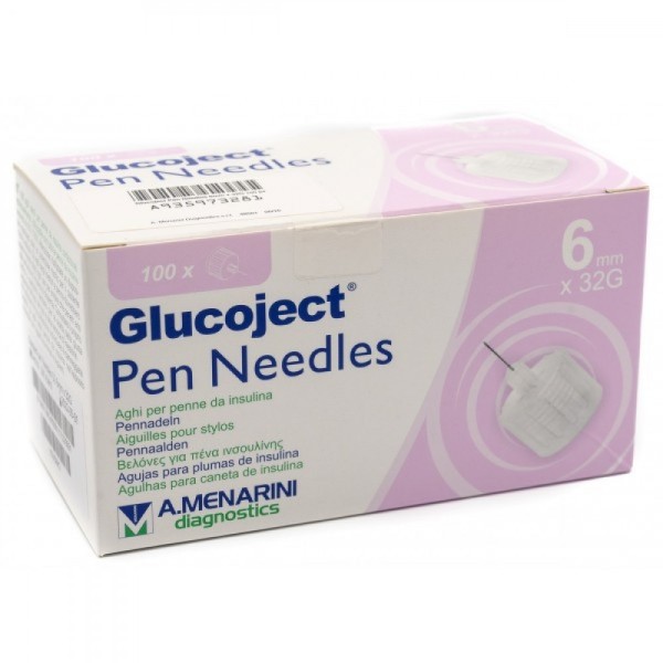 Glucoject Pen Needles Aghi per Penna da Insulina G32 6 mm