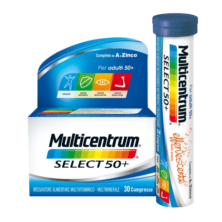 Multicentrum Select 50+ 20 Compresse Effervescenti - Integratore Multivitaminico