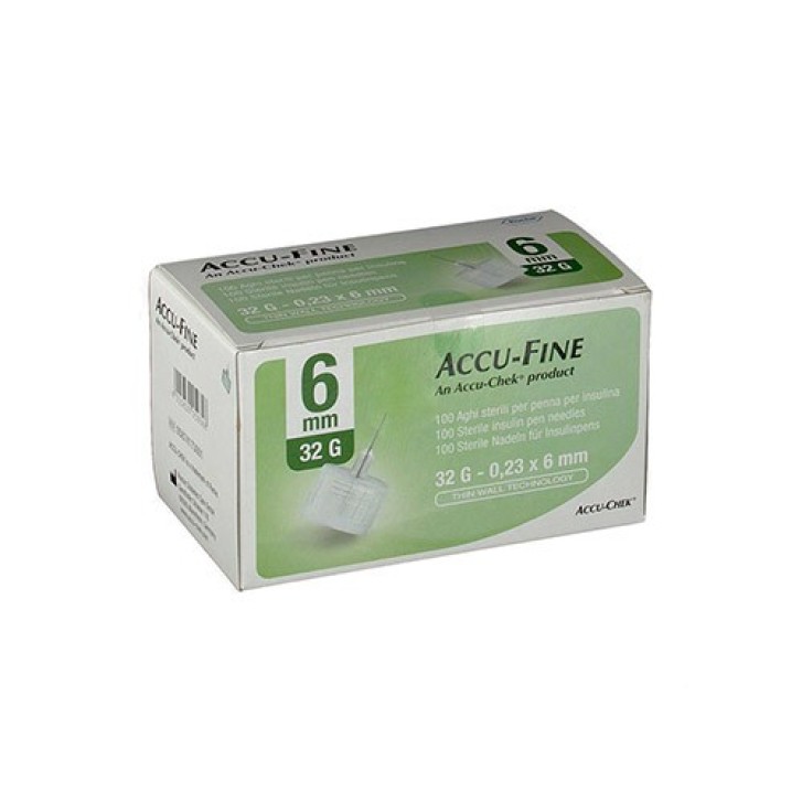 Accu-Chek Ago Accu-Fine G32 6 mm Ago per Penna Insulina 100 Pezzi