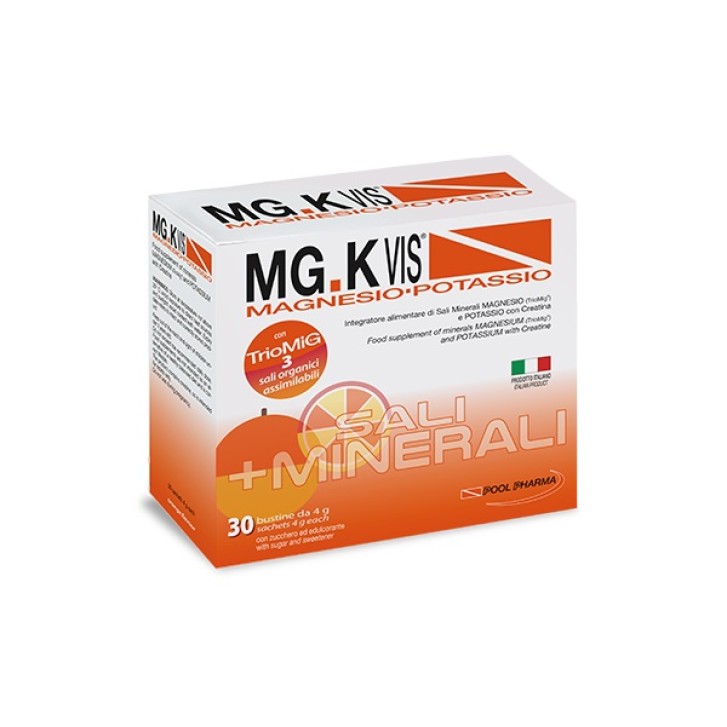 MG K Vis Magnesio e Potassio Orange 30 Bustine - Integratore Sali Minerali
