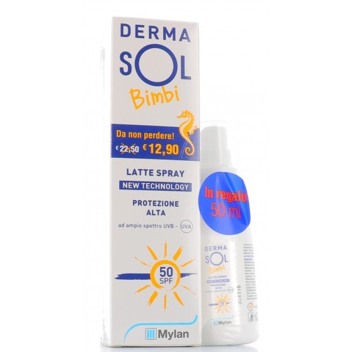 Dermasol Solare New Technology Latte Spray Bambino SPF 50+ Protezione Molto Alta 125 ml