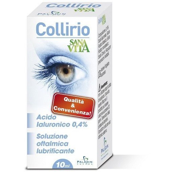 Sanavita Collirio Sodio Ianulorato 0,4% Soluzione Oftalmica Lubrificante 10 ml