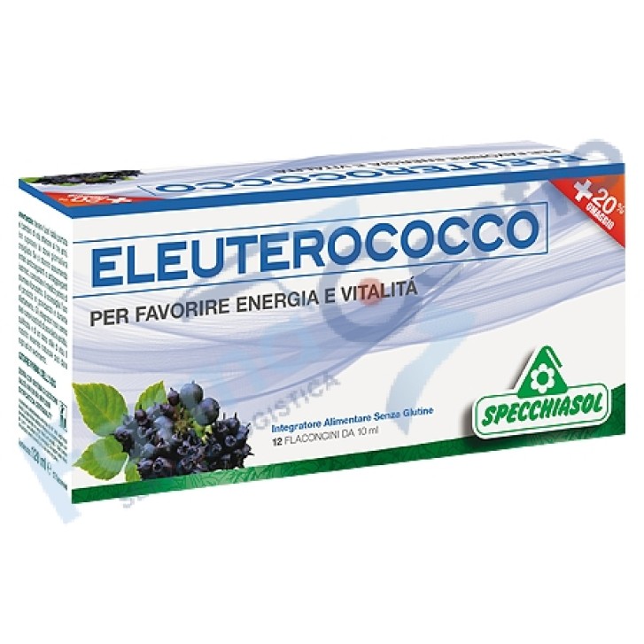 Specchiasol Eleuterococco 12 Flaconcini 10 ml - Integratore Alimentare Energia e Vitalita'
