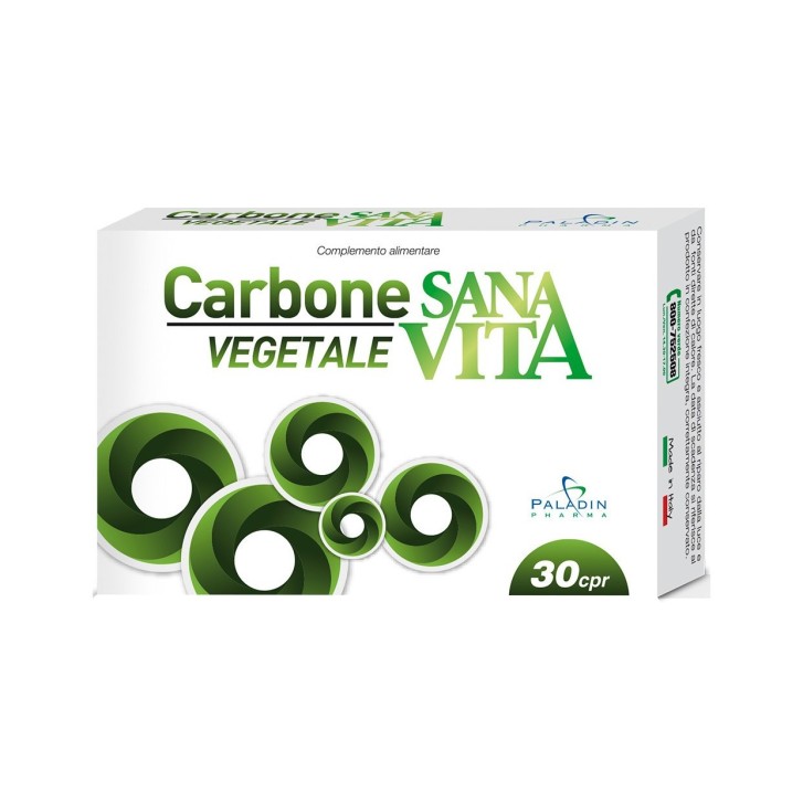Sanavita Carbone Vegetale 30 Compresse - Integratore Alimentare