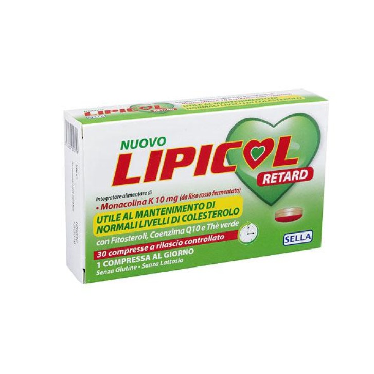 Lipicol Retard 30 Compresse - Integratore per il Controllo del Colesterolo