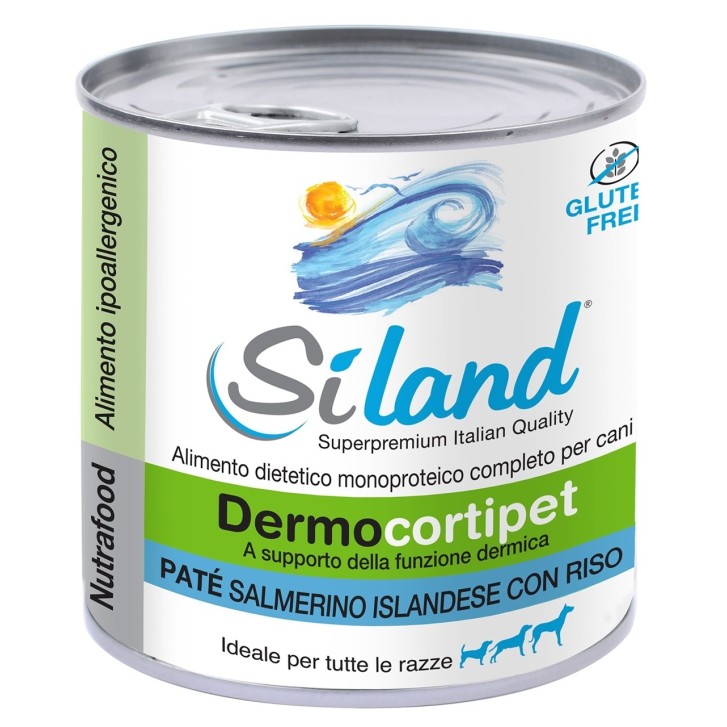 Siland Diet Dermocortipet Cane Salmerino Islandese e Riso 310 grammi