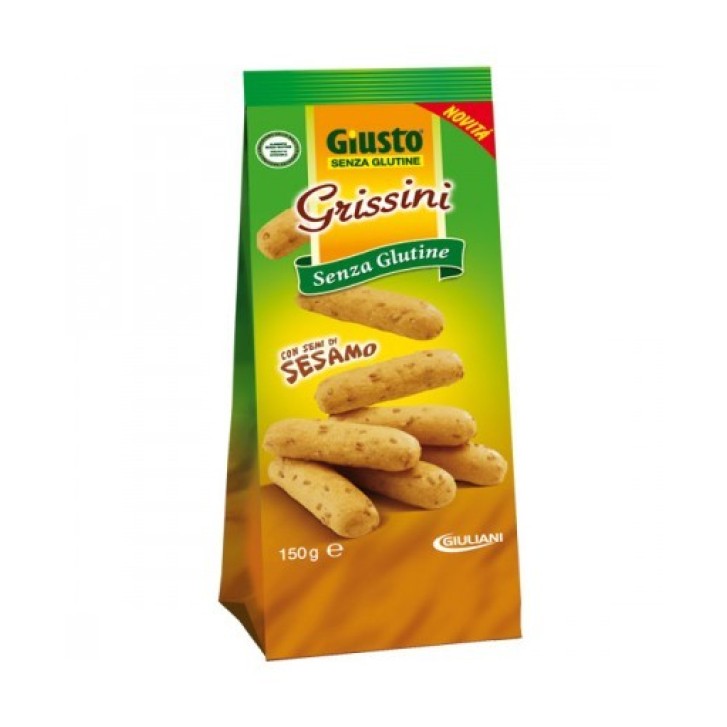 Giusto Senza Glutine Grissini al Sesamo Gluten Free 150 grammi