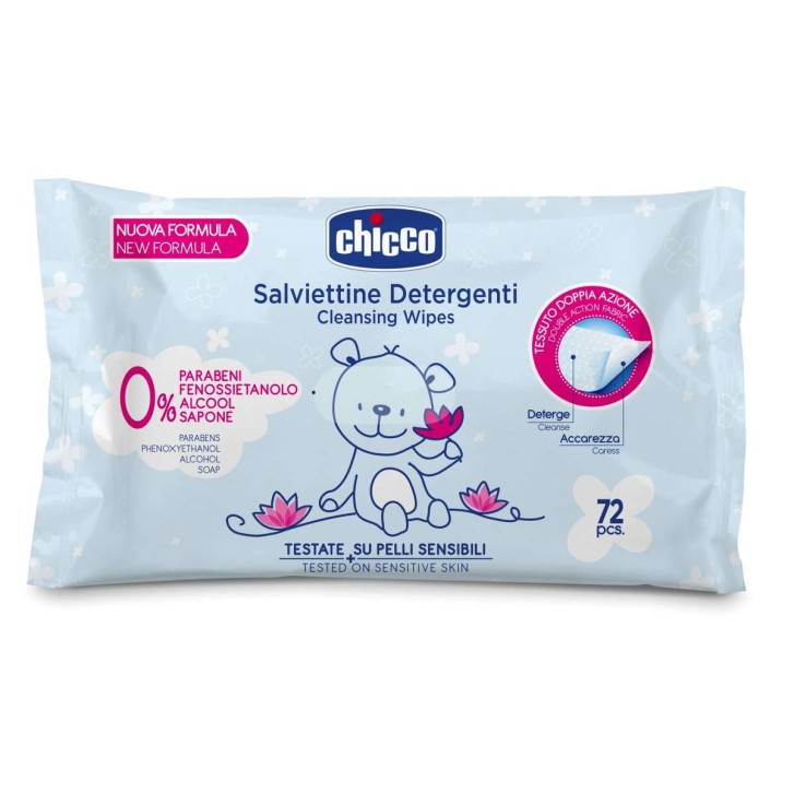 Chicco Cosmetic Salviettine Detergenti senza plaquette 72 Pezzi