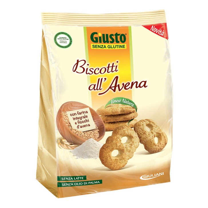 Giusto Senza Glutine Cereal Frò Frollini all'Avena e Grano Saraceno Gluten Free 350 grammi