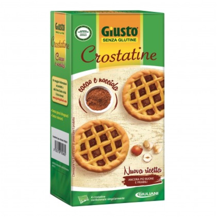 Giusto Senza Glutine Crostata Cacao e Nocciola Gluten Free 180 grammi