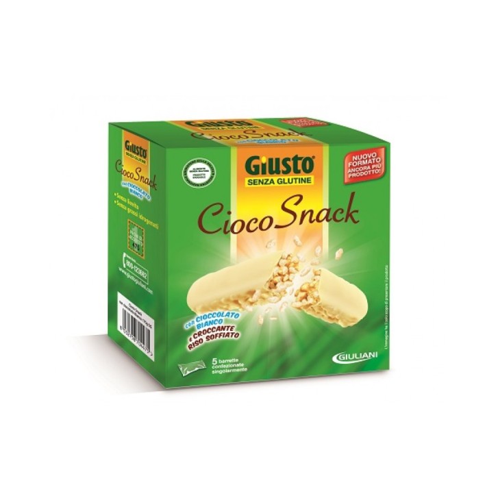 Giusto Senza Glutine CiocoSnack Bianco Gluten Free 5 Monoporzioni