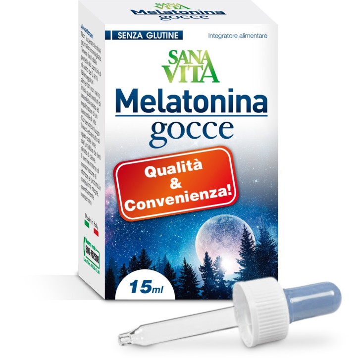 Sanavita Melatonina Gocce 15 ml - Integratore per il Sonno