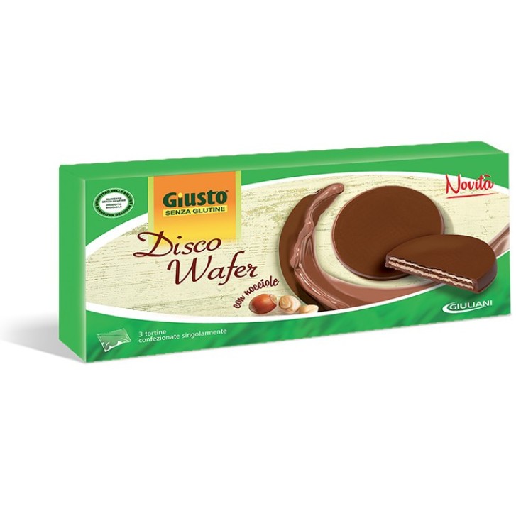 Giusto Senza Gluitine Wafer Crema Nocciola e Cioccolato a Latte 3x30 grammi