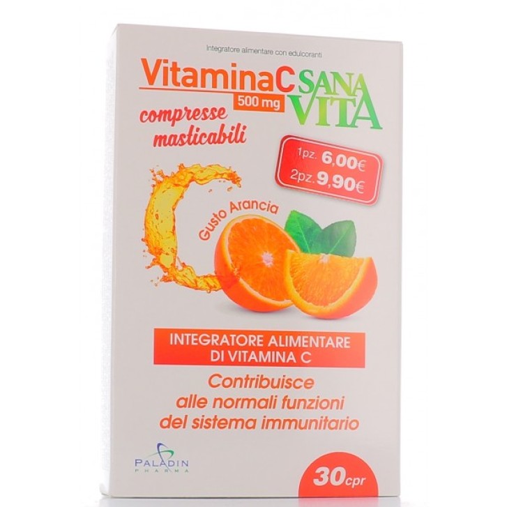 Sanavita Vitamina C 30 Compresse Masticabili - Integratore Alimentare