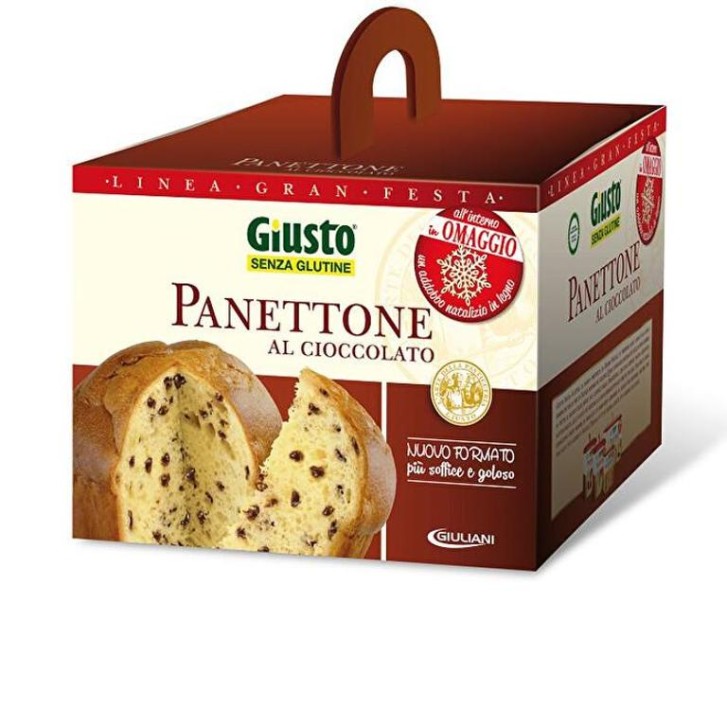 Giusto Senza Glutine Panettone al Cioccolato Gastronimico Gluten Free 500 grammi