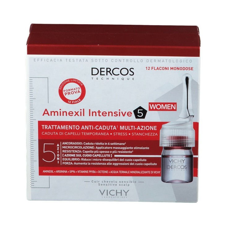 Vichy Dercos Aminexil Intensive 5 Trattamento Anticaduta Donna 12 Fiale 6 ml