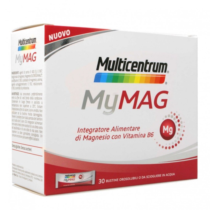 Multicentrum Mymag 30 Bustine - Integratore Alimentare Magnesio e Vitamina B6