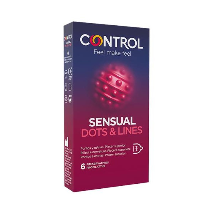 Control Sensual Xtra Dots 6 Profilattici