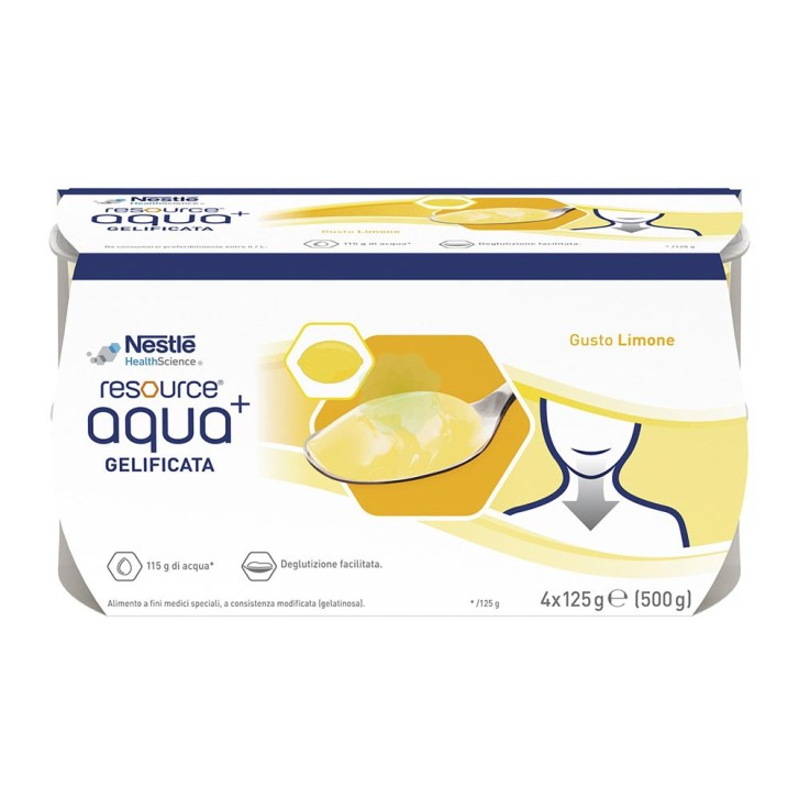 Resource Aqua Bevanda Gelificata Limone 4 x 125 grammi
