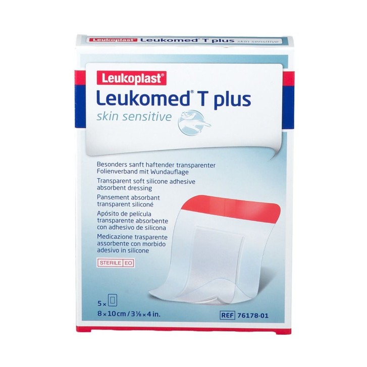 Leukomed T Skin Plus Medicazione Post-Operatoria Trasparente 8 x 10 cm 5 Pezzi