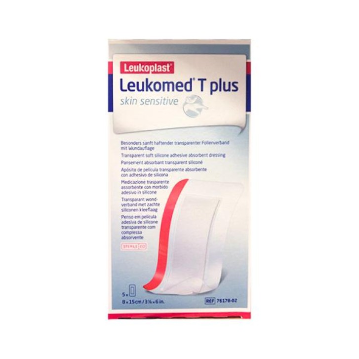 Leukomed T Plus Skin Sensitive Medicazione Post-Operatoria 8 x 15 cm 5 Pezzi