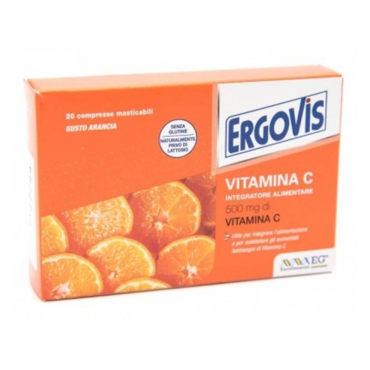Ergovis Vitamina C Integratore Alimentare 30 Compresse Masticabili