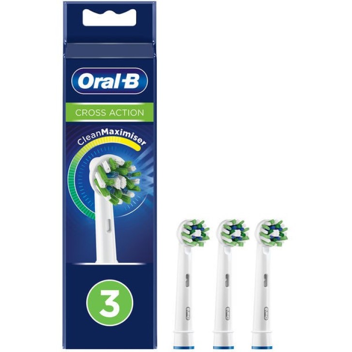 Oral-B Refill EB-50-3 CrossAction Testine di Ricambio 3 Pezzi