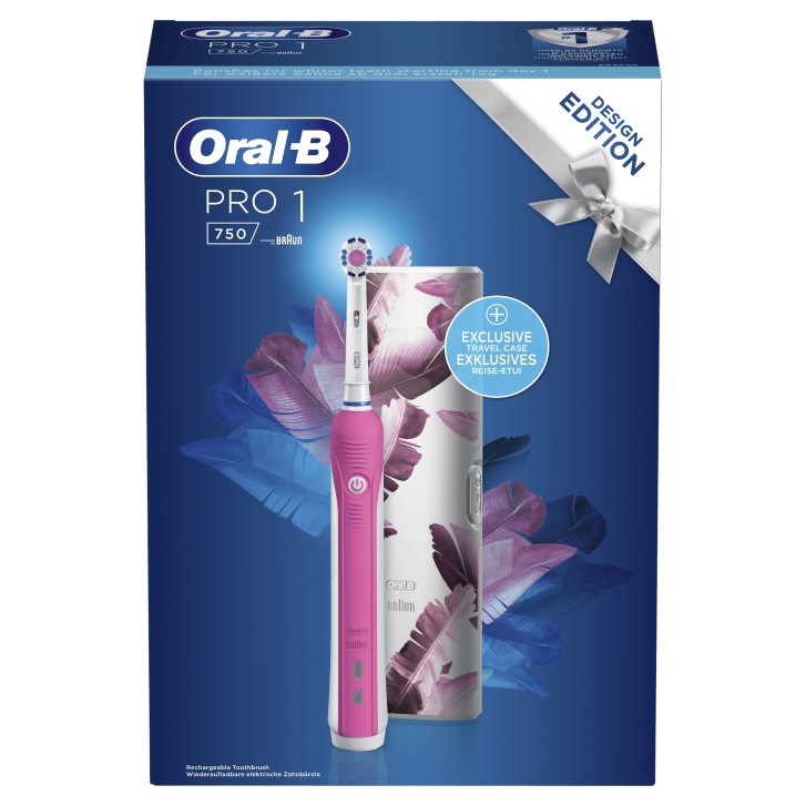 Oral-B Power Pro 1 Rosa 3D White Spazzolino Elettrico