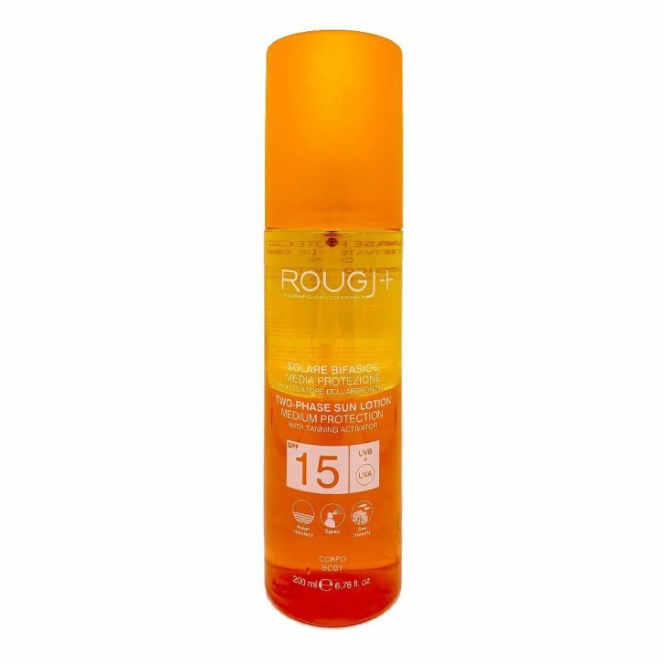 Rougj Solare Bifasico SPF15 con Attivatore di Melanina