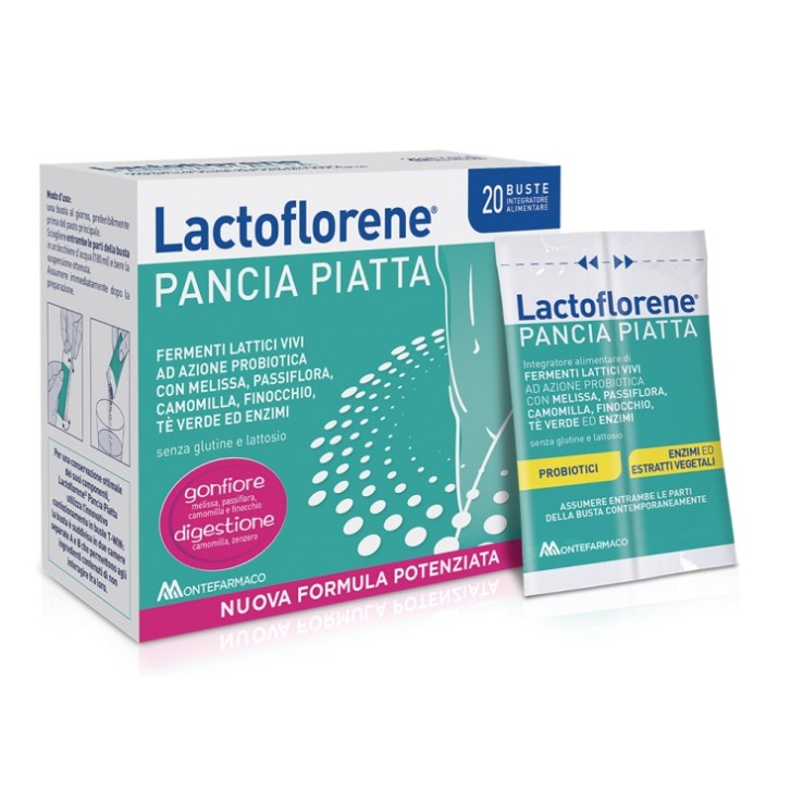 Lactoflorene Pancia Piatta 20 buste - Integratore Fermenti Lattici e Probiotici