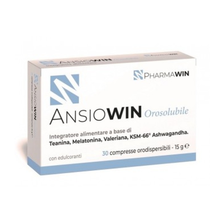 Pharmawin Ansiowin Orosolubile 30 Compresse - Integratore per Ansia Stress e Sonno