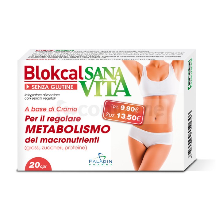 Sanavita Blokcal 20 Compresse - Integratore Metabolismo dei Grassi
