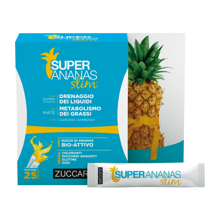 Zuccari Super Ananas Slim 25 Bustine - Integratore Drenante