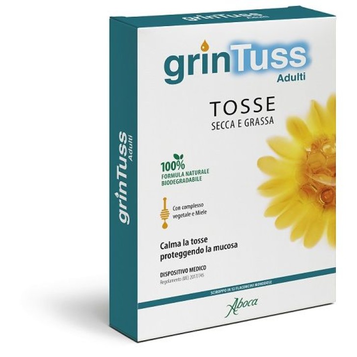 Aboca Grintuss Adulti Sciroppo Tosse 12 Flaconcini